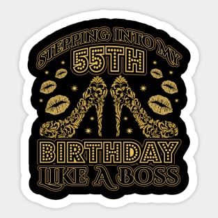 Stepping into my 55th Birthday Sticker